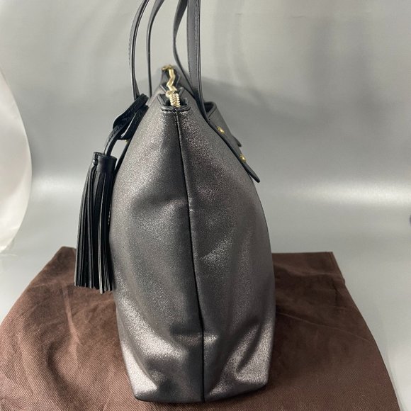 Fossil Silver-Gray Sparkly Tote Bag - Picture 4 of 15